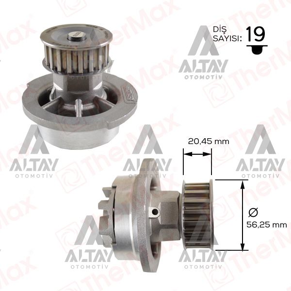Opel Astra Devirdaim Su Pompası F OEM 1334025 Opel Astra Devirdaim Su Pompası F OEM 1334025